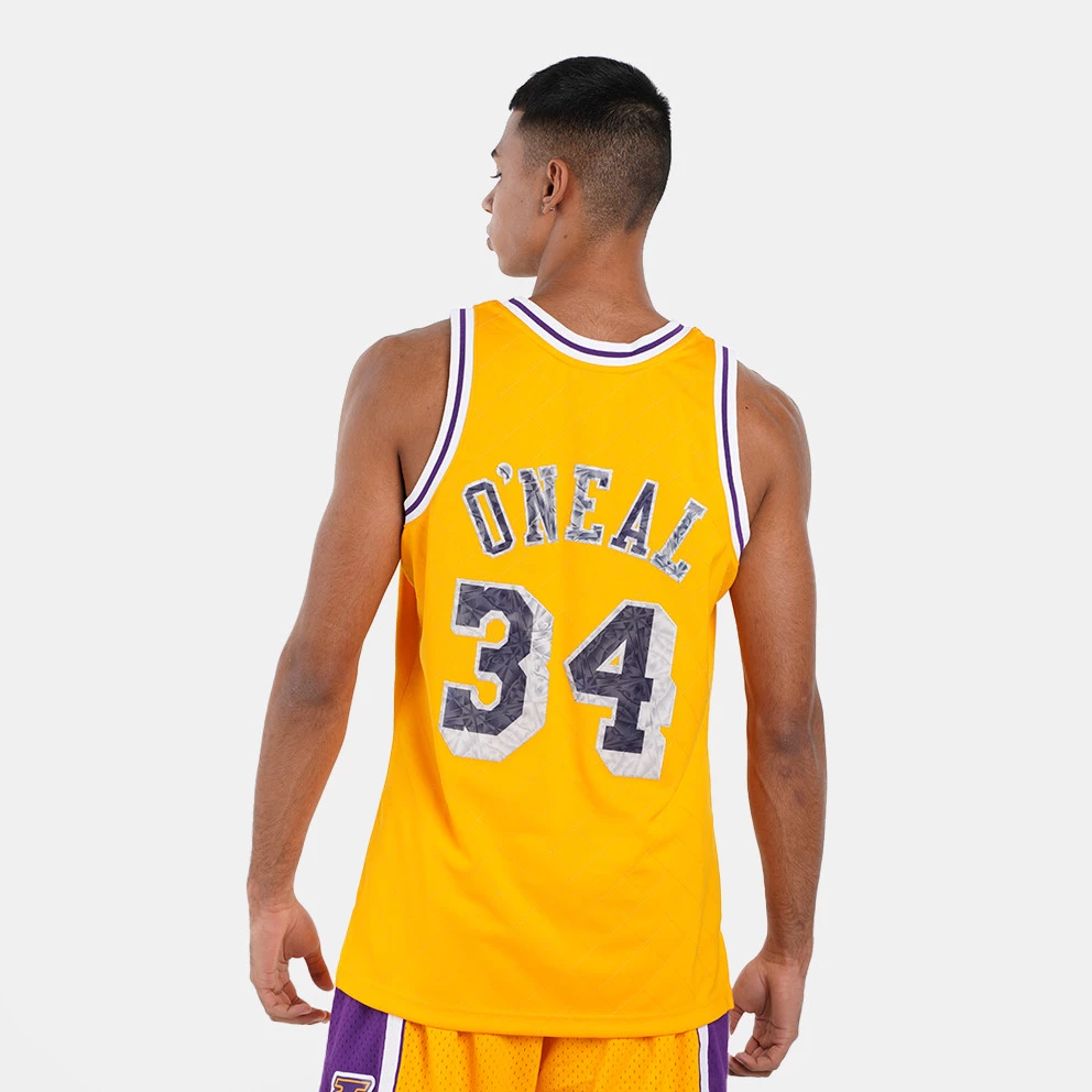 Mitchell & Ness 75Th Anniversary Los Angeles Lakers Shaquille O' Neal 1996-97 Jersey LIGHT GOLD - Image 2