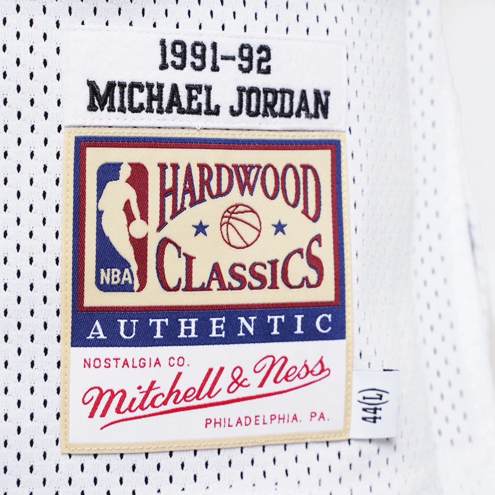 Mitchell & Ness Michael Jordan Chicago Bulls 1991-92 Authentic Φανέλα Μπάσκετ WHITE - Image 5