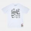 Mitchell & Ness Doodle Chicago Bulls Ανδρικό T-Shirt WHITE