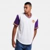 Mitchell & Ness Fashion Mesh V-Neck Los Angeles Lakers Ανδρικό T-shirt WHITE