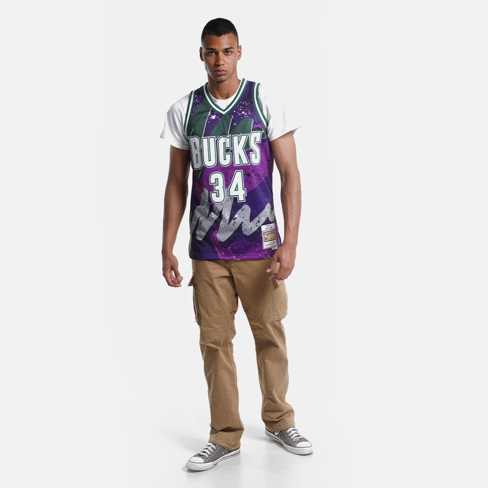 Mitchell & Ness NBA Ray Allen Milwaukee Bucks 2000-01 Hyper Hoops Swingman Jersey PURPLE - Image 4