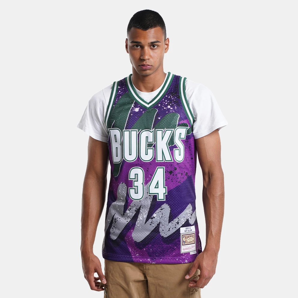 Mitchell & Ness NBA Ray Allen Milwaukee Bucks 2000-01 Hyper Hoops Swingman Jersey PURPLE