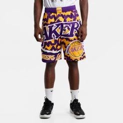 Mitchell & Ness Jumbotron 2.0 Sublimated Los Angeles Lakers Ανδρικό Σορτς Purple / Gold