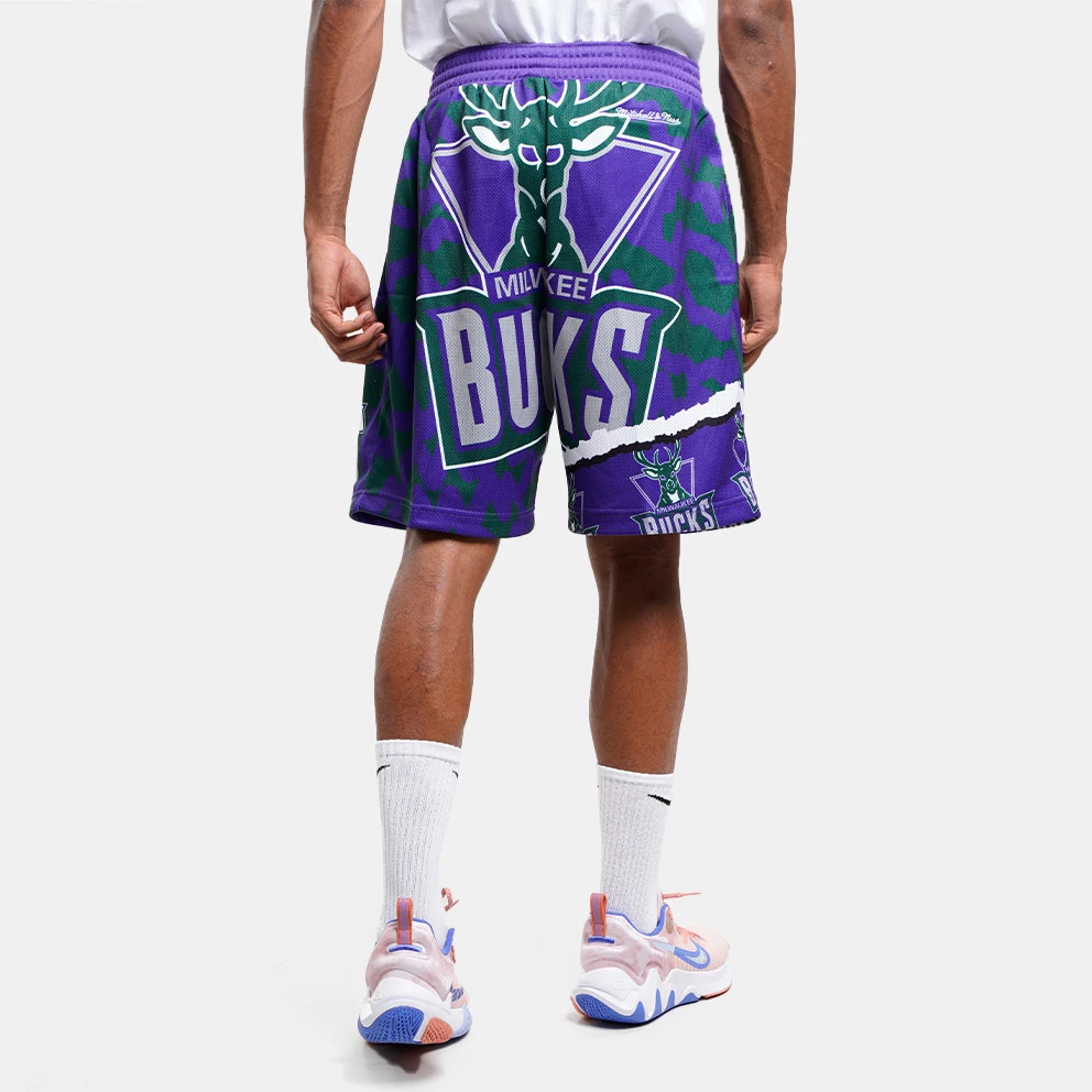 Mitchell & Ness Jumbotron 2.0 Sublimated Milwaukee Bucks Ανδρικό Σορτς Purple / Green - Image 2