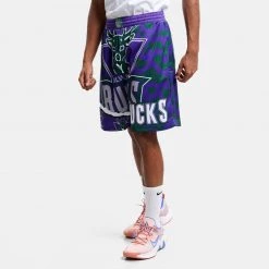 Mitchell & Ness Jumbotron 2.0 Sublimated Milwaukee Bucks Ανδρικό Σορτς Purple / Green