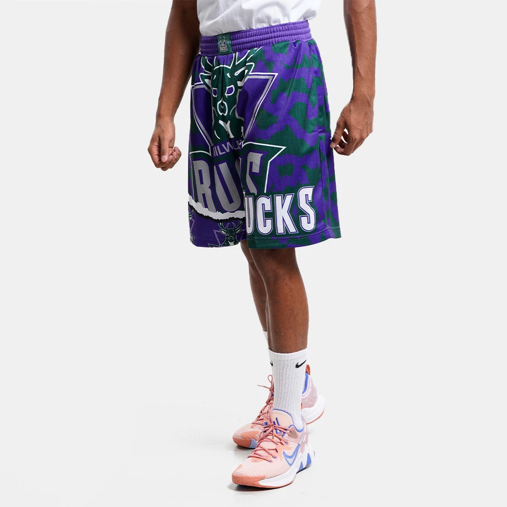 Mitchell & Ness Jumbotron 2.0 Sublimated Milwaukee Bucks Ανδρικό Σορτς Purple / Green
