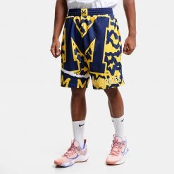 Mitchell & Ness Jumbotron 2.0 Sublimated Michigan Wolverines Ανδρικό Σορτς Navy / Yellow