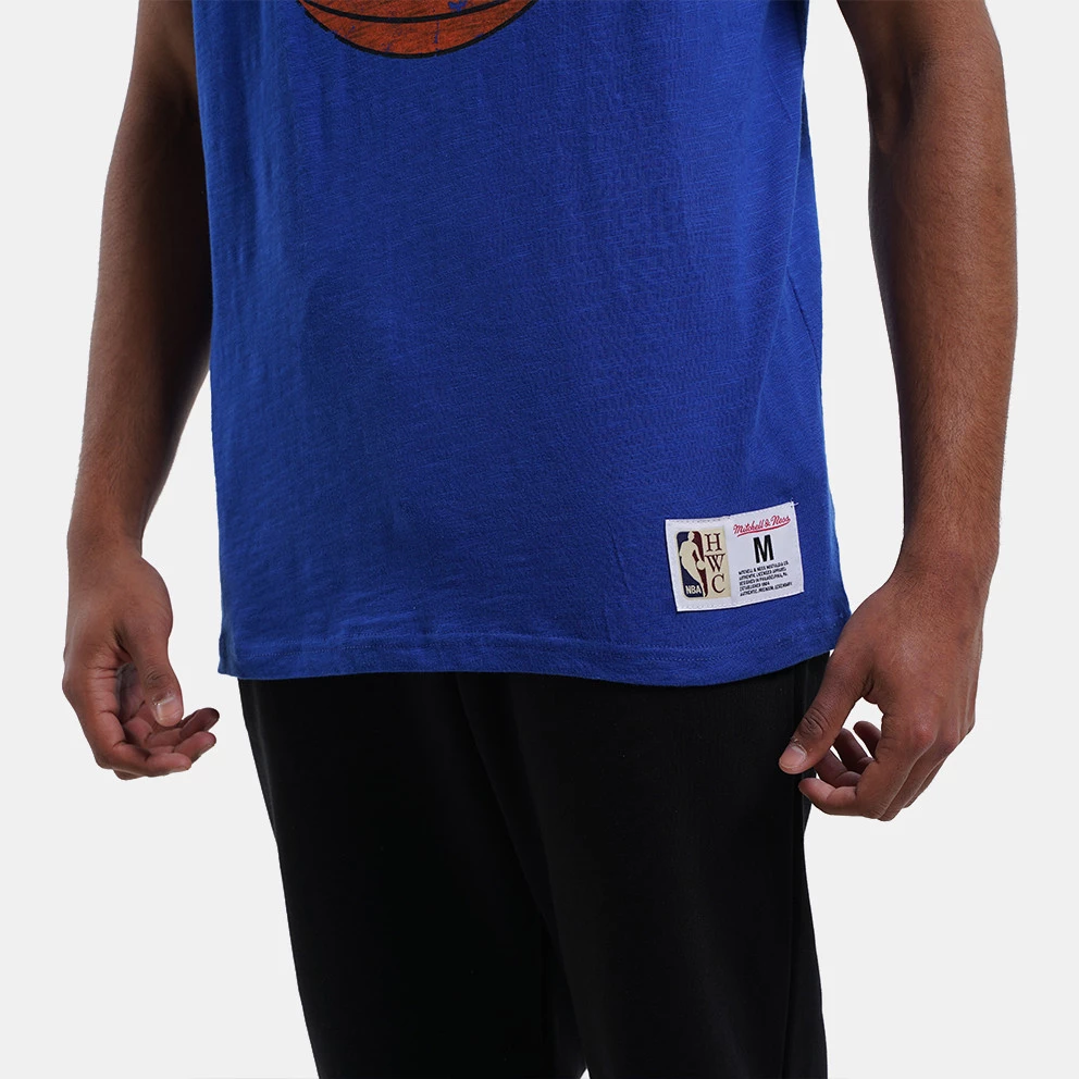 Mitchell & Ness NBA New York Knicks Legendary Slub Men's T-Shirt Royal - Image 4