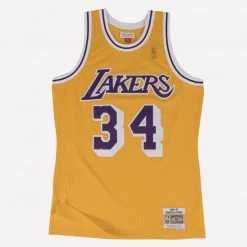 Mitchell & Ness Los Angeles Lakers Shaquille O'Neil 1996-97 Jersey LIGHT GOLD
