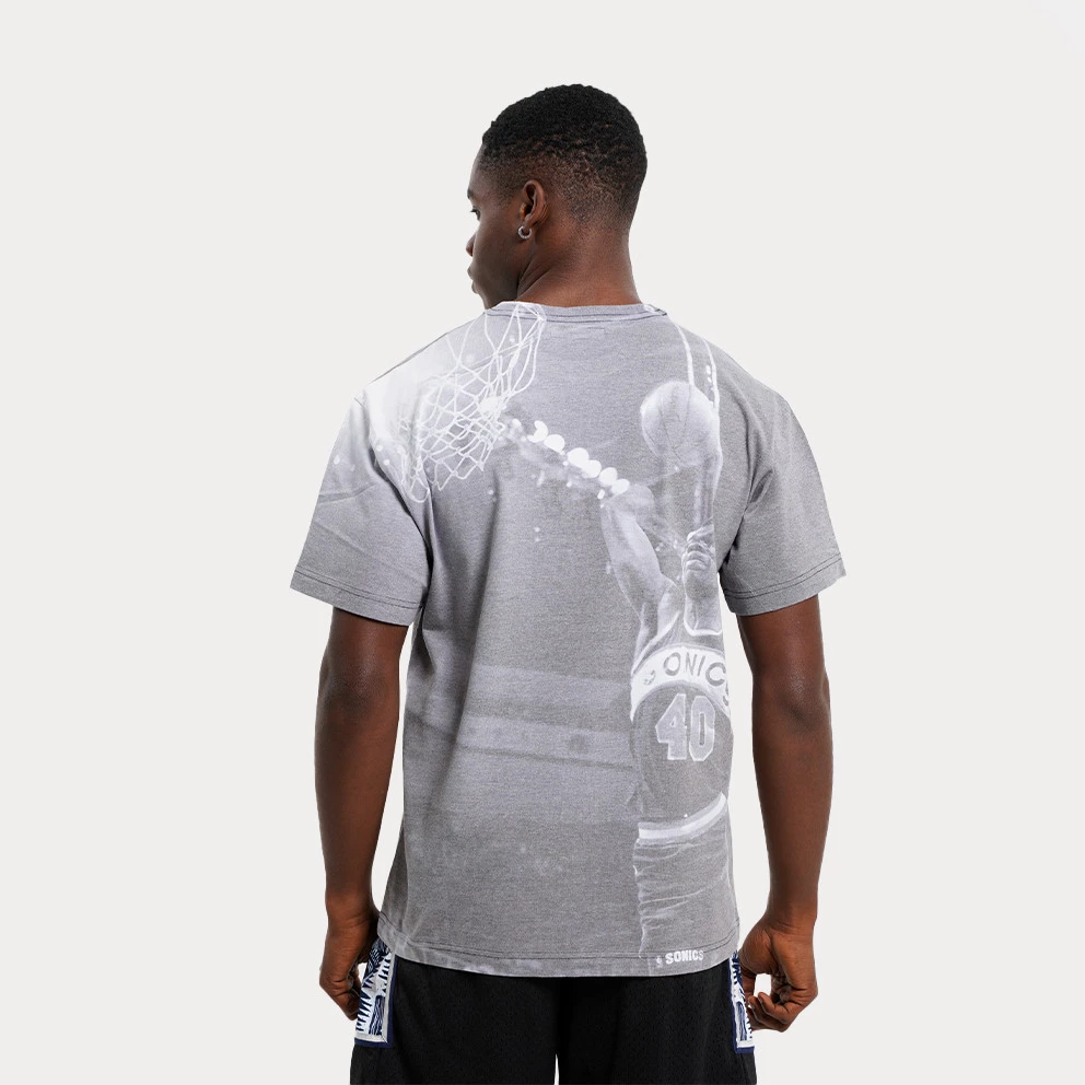 Mitchell & Ness NBA Above The Rim Sublimated Shawn Kemp Seattle Supersonics Ανδρικό T-shirt WHITE - Image 2