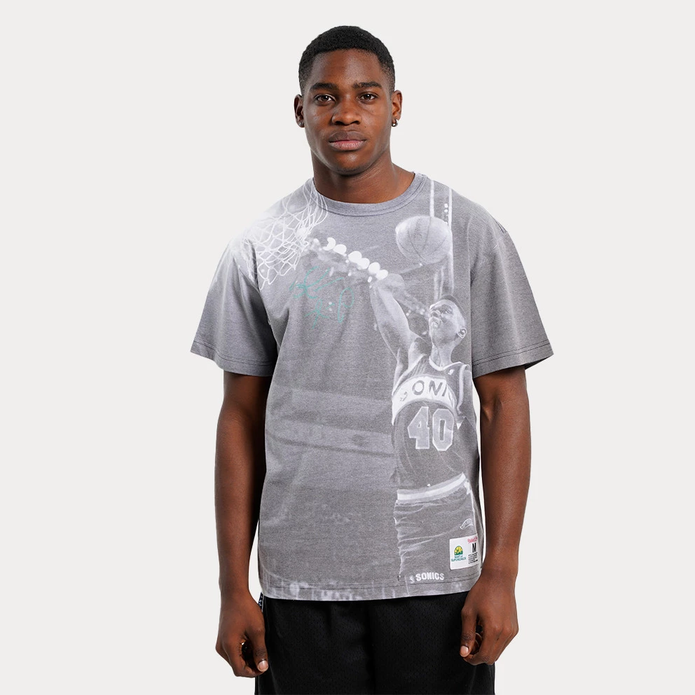 Mitchell & Ness NBA Above The Rim Sublimated Shawn Kemp Seattle Supersonics Ανδρικό T-shirt WHITE