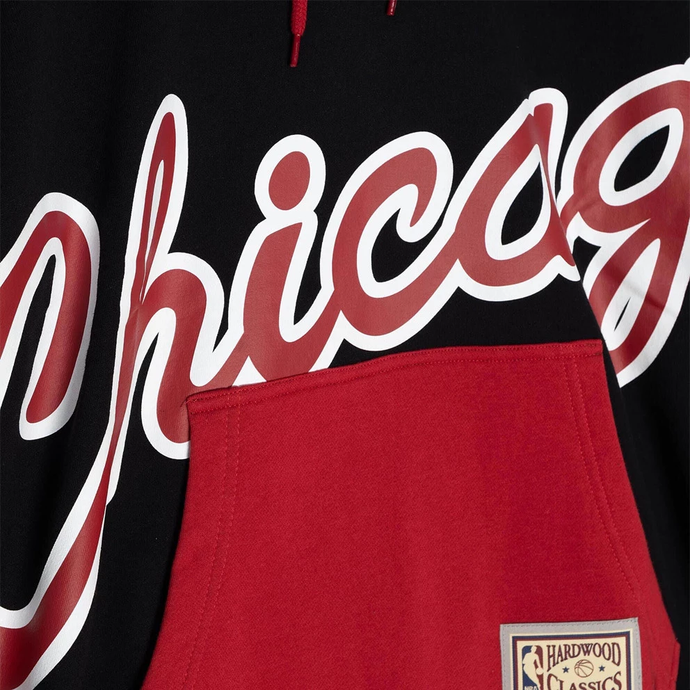 Mitchell & Ness NBA Big Face 5.0 Chicago Bulls Ανδρική Μπλούζα με Κουκούλα Black - Image 3