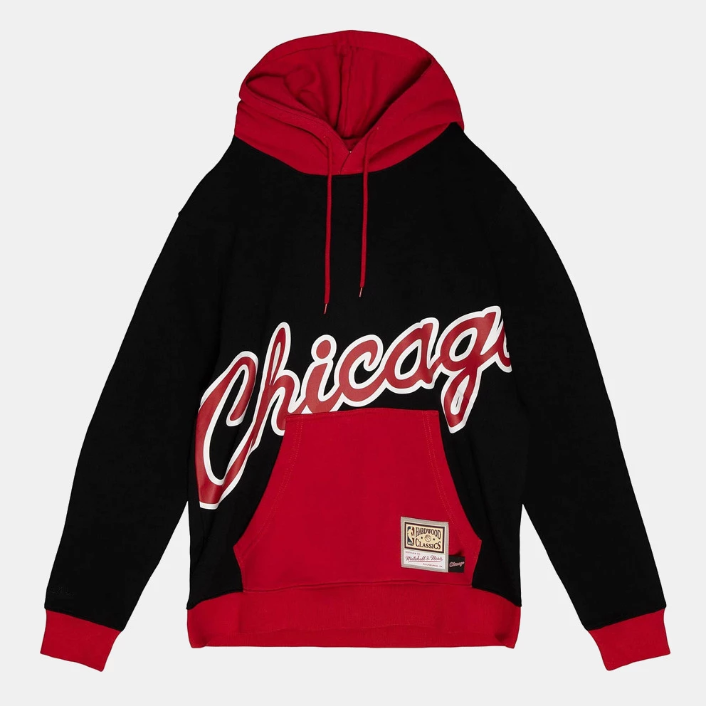 Mitchell & Ness NBA Big Face 5.0 Chicago Bulls Ανδρική Μπλούζα με Κουκούλα Black
