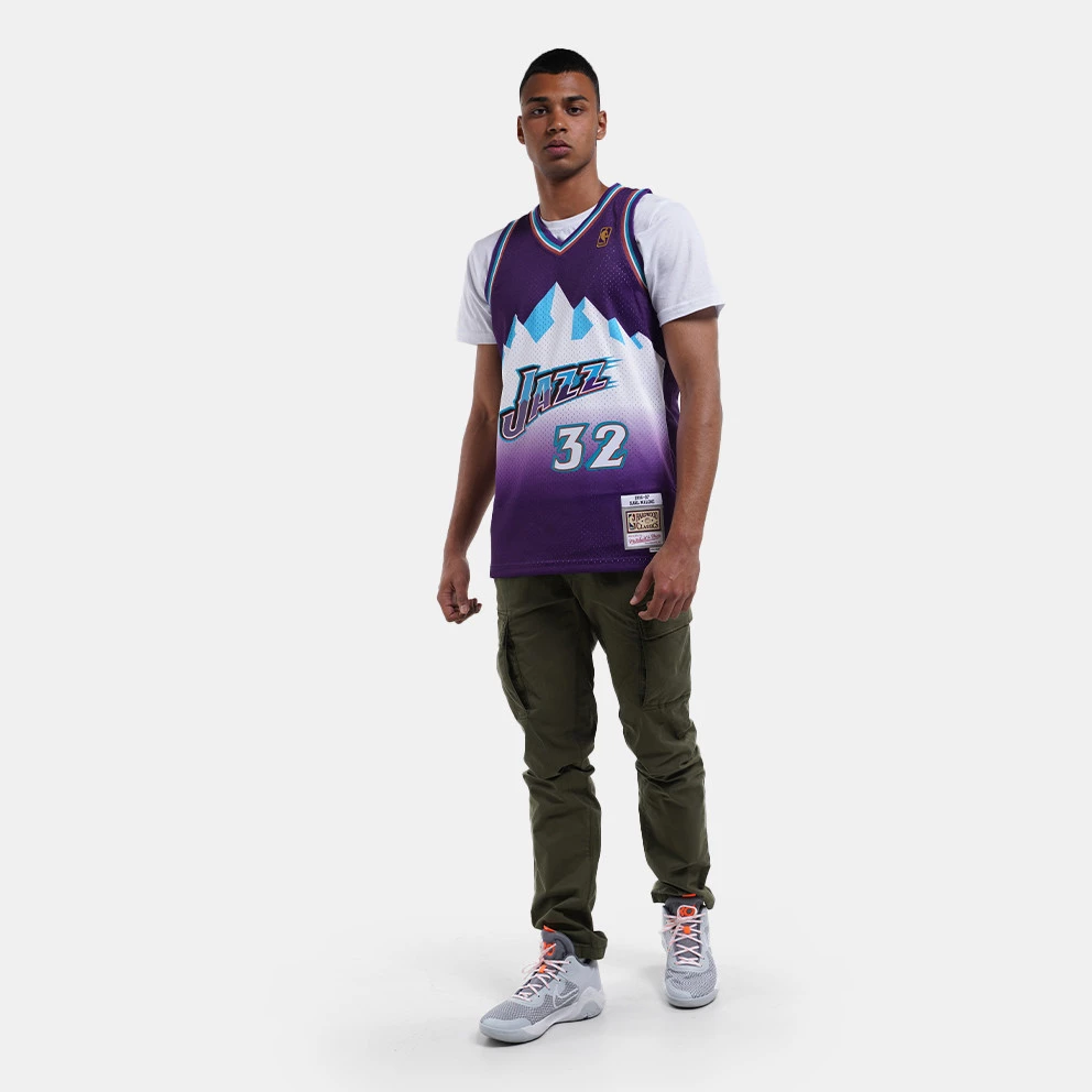 Mitchell & Ness NBA Karl Malone Utah Jazz Road 1996-97 HWC Swingman Jersey PURPLE - Image 5