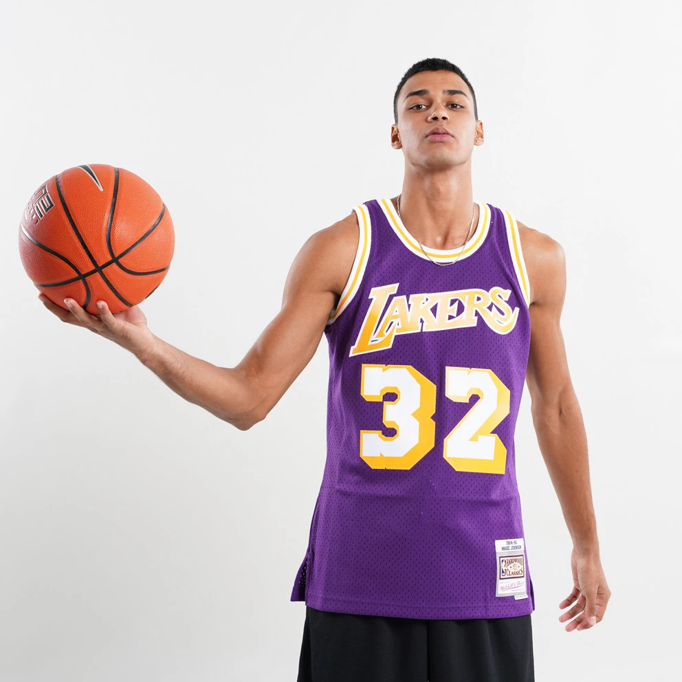 Mitchell & Ness ΝΒΑ Magic Johnson Los Angeles Lakers 1984-85 Swingman PURPLE - Image 4