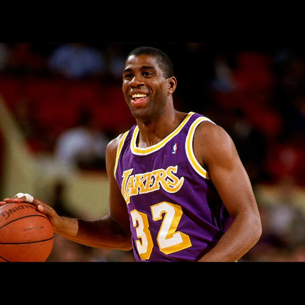 Mitchell & Ness ΝΒΑ Magic Johnson Los Angeles Lakers 1984-85 Swingman PURPLE - Image 5