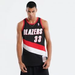 Mitchell & Ness NBA Scottie Pippen Portland Trail Blazers 1999-00 Swingman Ανδρική Αμάνικη Μπλούζα BLACK/RED