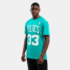Mitchell & Ness Name & Number Larry Bird Boston Celtics Ανδρικό T-Shirt Kelly Green
