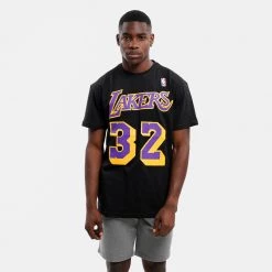 Mitchell & Ness Name & Number Magic Johnson Los Anngeles Lakers Ανδρικό T-Shirt Black