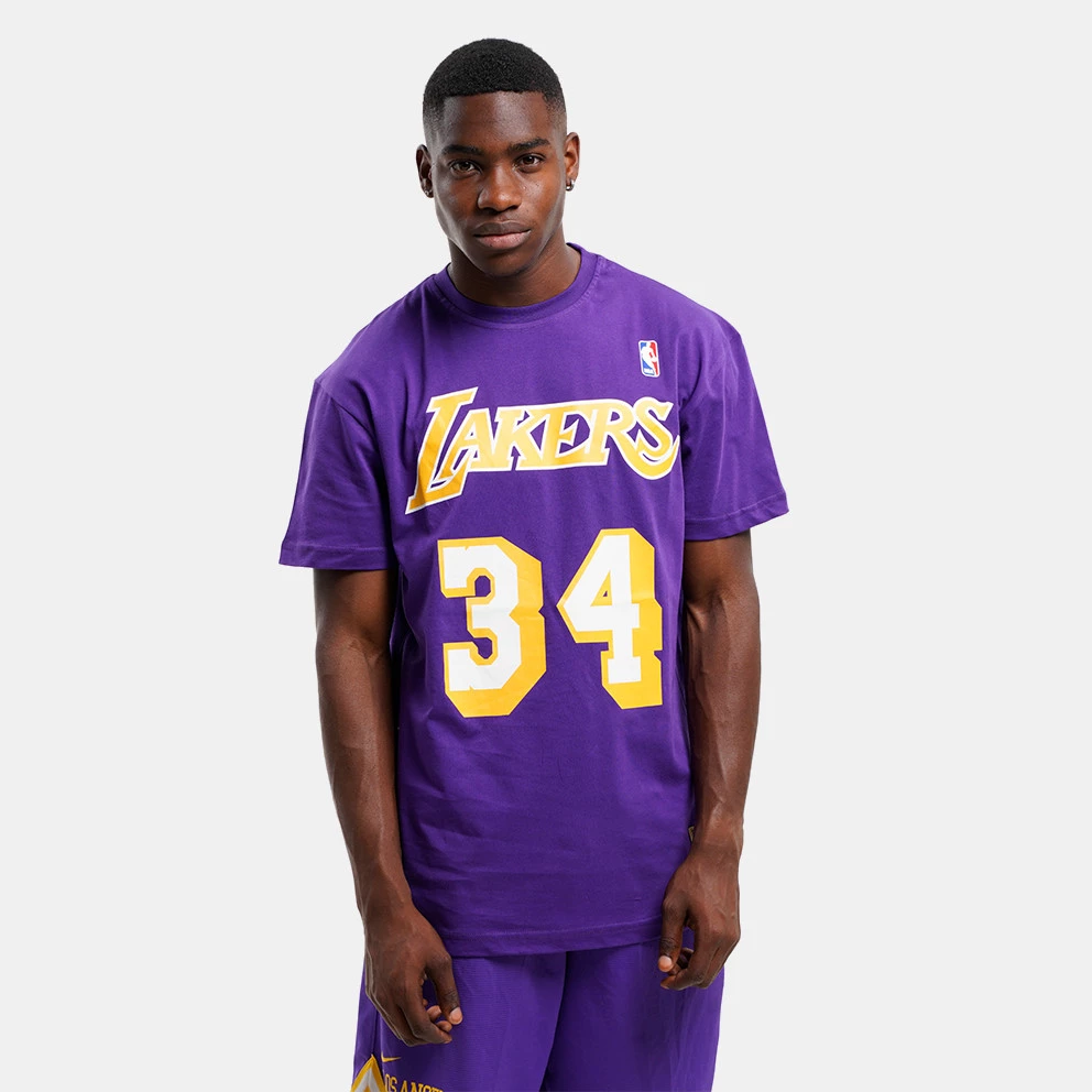 Mitchell & Ness Name & Number Shaquille O'Neal Los Angeles Lakers Ανδρικό T-Shirt PURPLE