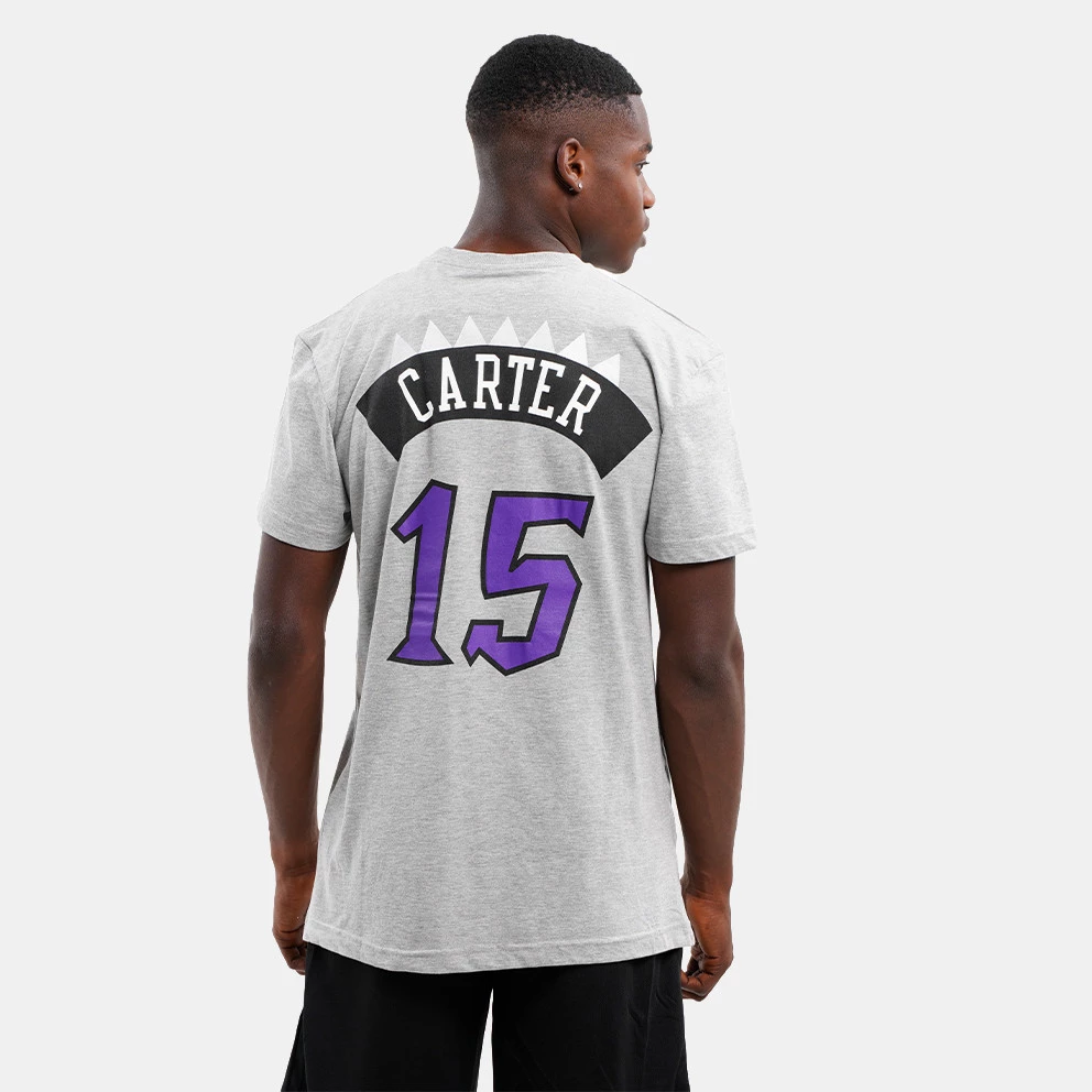 Mitchell & Ness Name & Number Vince Carter Toronto Raptors Ανδρικό T-Shirt GREY HEATHER - Image 2