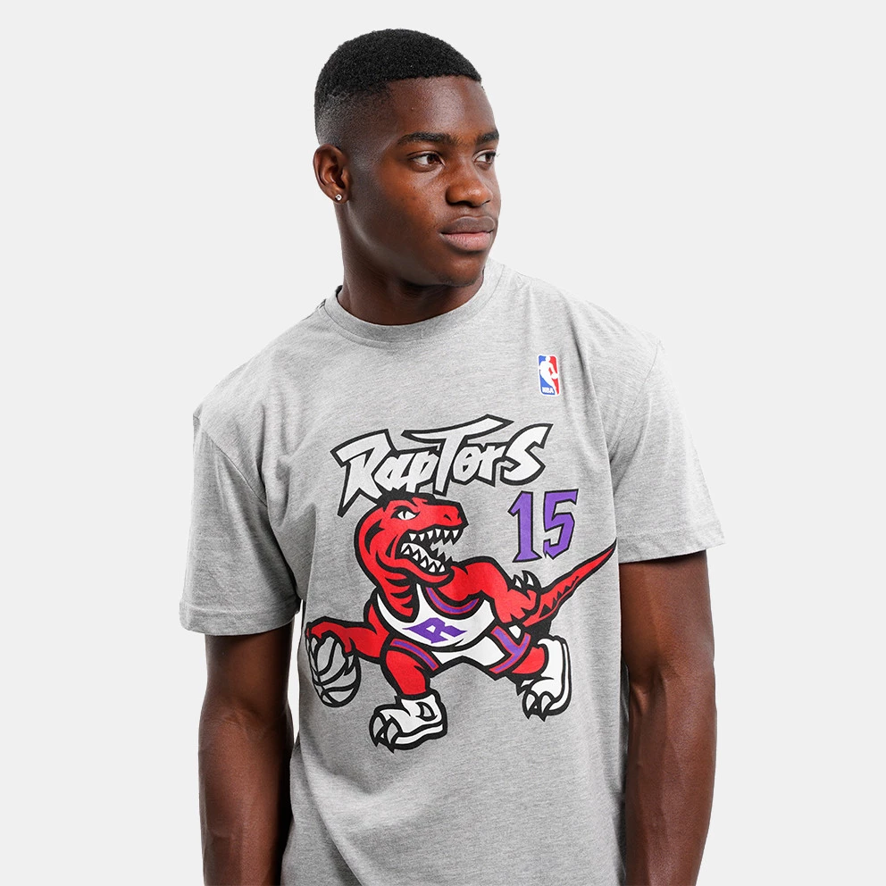 Mitchell & Ness Name & Number Vince Carter Toronto Raptors Ανδρικό T-Shirt GREY HEATHER - Image 3
