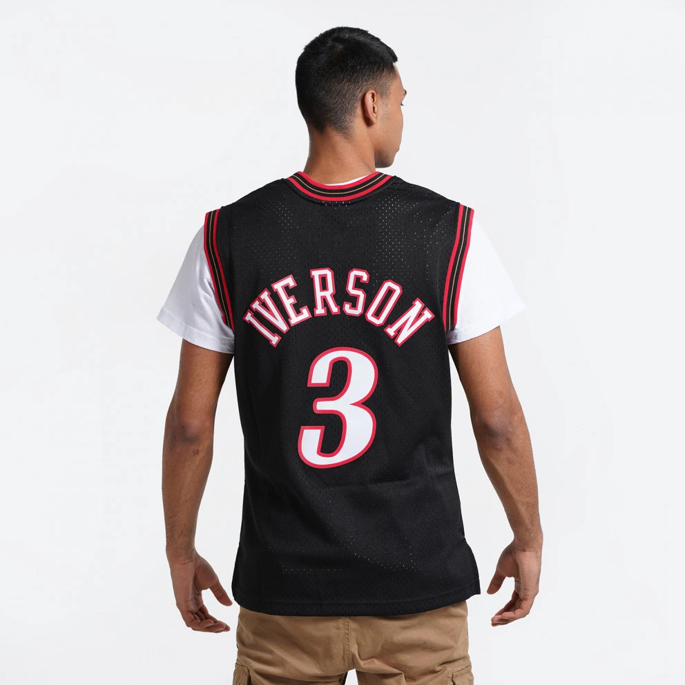 Mitchell & Ness Philadelphia 76Ers - Allen Iverson Men’s Jersey BLACK / BLACK - Image 2