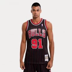 Mitchell & Ness Swingman Dennis Rodman Chicago Bulls 1995-1996 Ανδρική Φανέλα Black