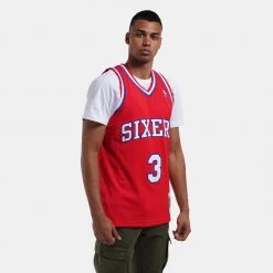Mitchell & Ness NBA Allen Iverson Philadelphia 76ers 2002-03 HWC Swingman Jersey RED / RED