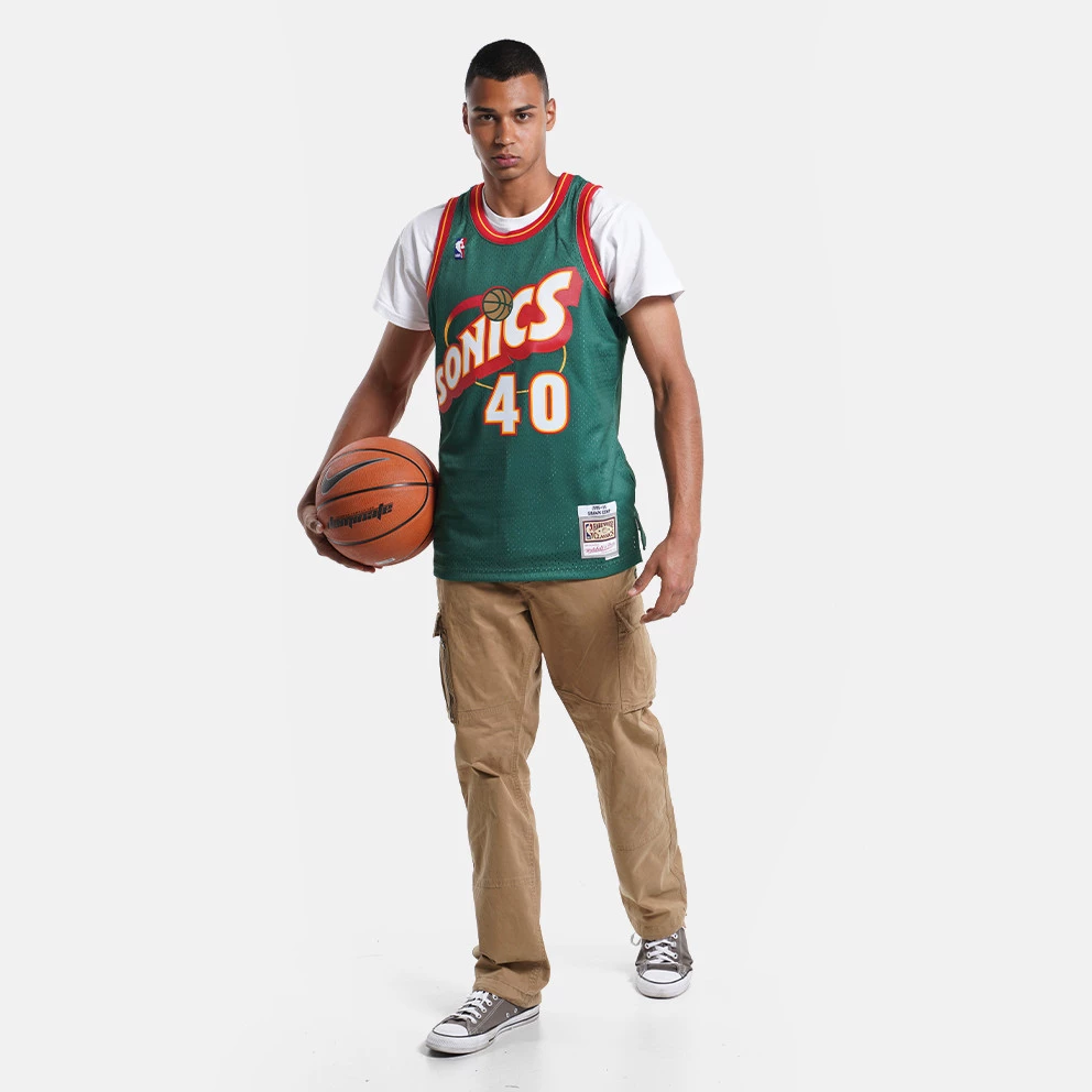 Mitchell & Ness NBA Shawn Kemp Seattle SuperSonics Road 1995-96 HWC Swingman Jersey DARK GREEN - Image 4