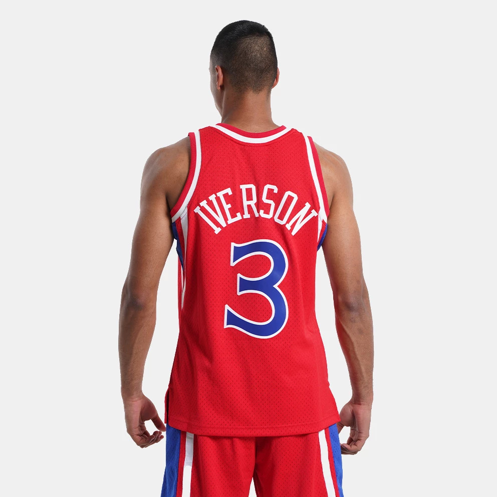 Mitchell & Ness NBA Allen Iverson Philadelphia 76ers Road 1996-97 HWC Swingman Jersey Scarlet - Image 2