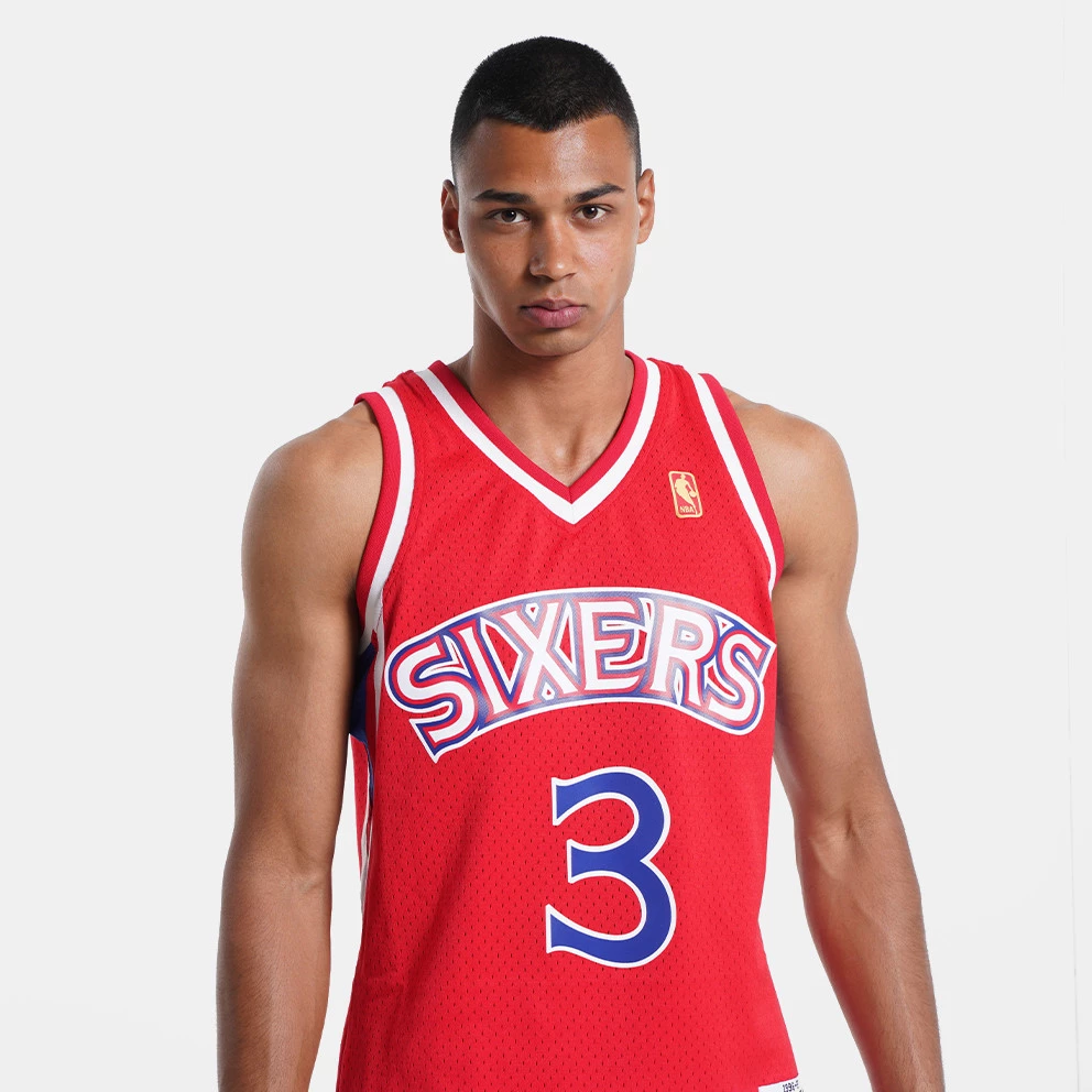Mitchell & Ness NBA Allen Iverson Philadelphia 76ers Road 1996-97 HWC Swingman Jersey Scarlet - Image 3