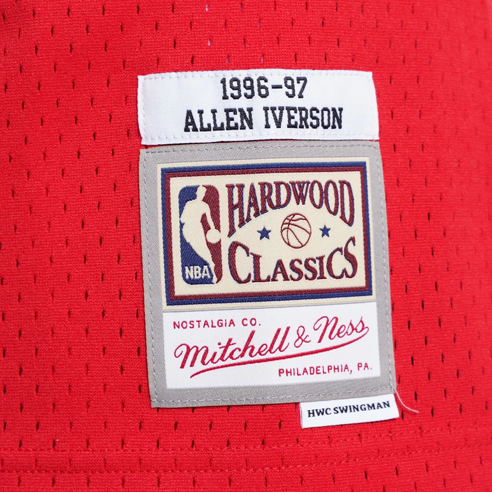 Mitchell & Ness NBA Allen Iverson Philadelphia 76ers Road 1996-97 HWC Swingman Jersey Scarlet - Image 4