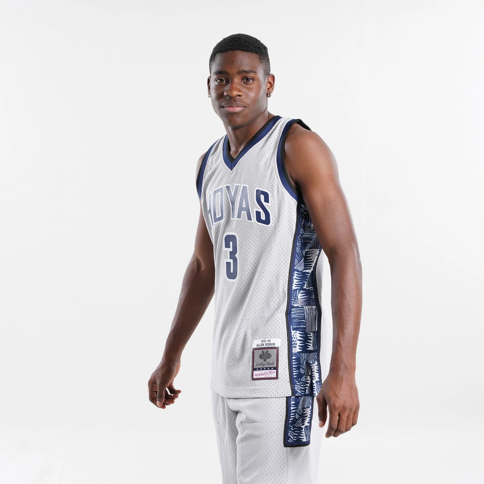 Mitchell & Ness Swingman Jersey Georgetown 1995 Allen Iverson Ανδρική Φανέλα CHROME - Image 3