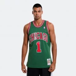 Mitchell & Ness Swingman Jersey Ανδρική Αμάνικη Μπλούζα Chicago Bulls BUCKS GREEN