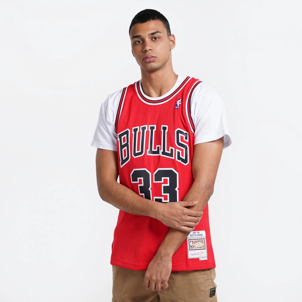 Mitchell & Ness ΝΒΑ Scottie Pippen Chicago Bulls Alternate 1997-98 Swingman Men's Jersey SCARLET - Image 3
