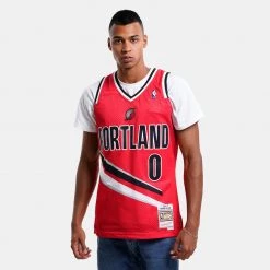 Mitchell & Ness Damian Lillard Portland Trail Blazers Ανδρική Φανέλα RED