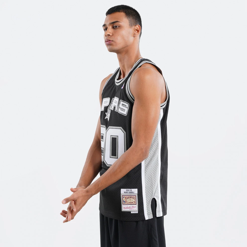 Mitchell & Ness NBA Manu Ginóbili San Antonio Spurs 2002-03 Swingman BLACK - Image 3