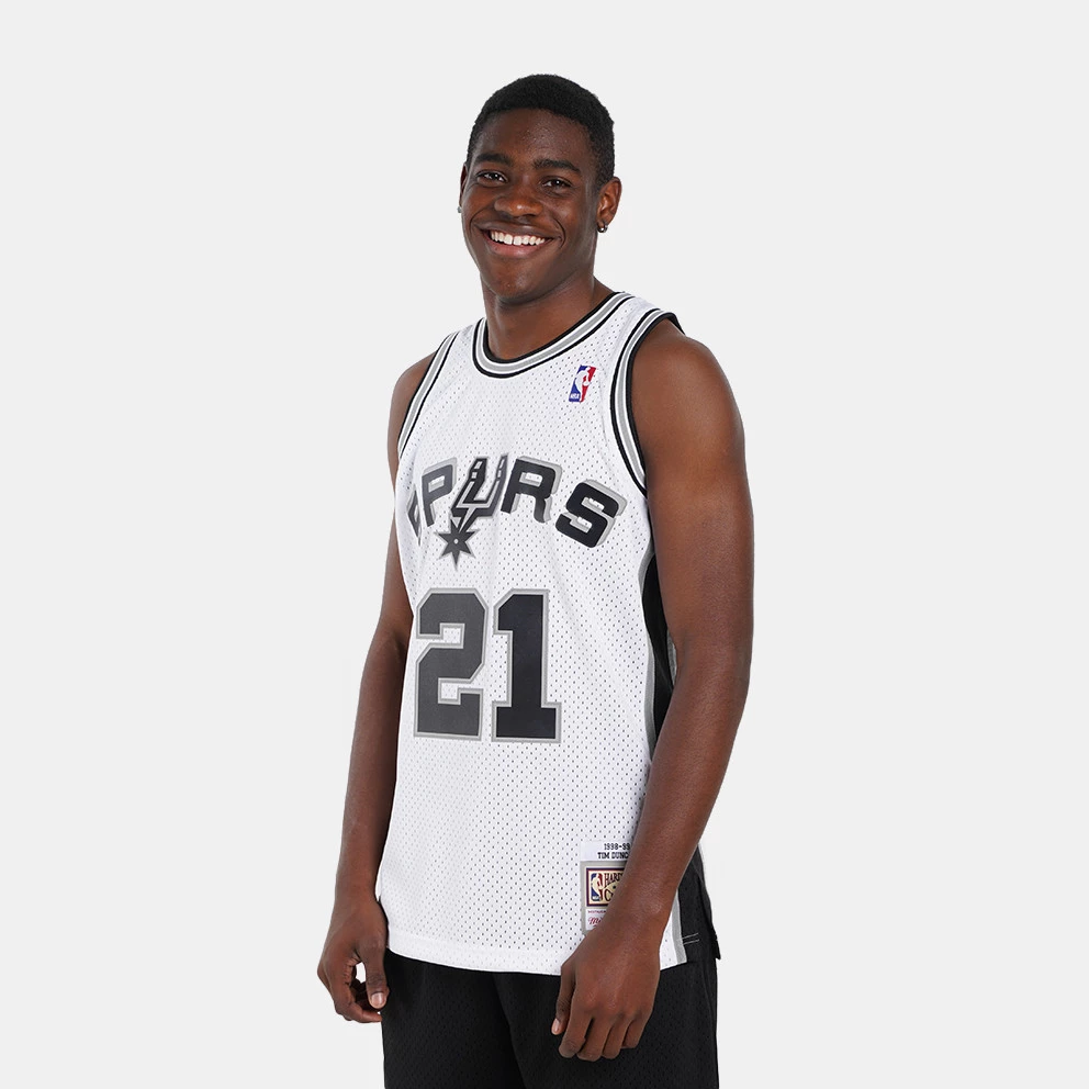 Mitchell & Ness ΝΒΑ Tim Duncan San Antonio Spurs Home Finals 1998-99 Ανδρικό Jersey WHITE