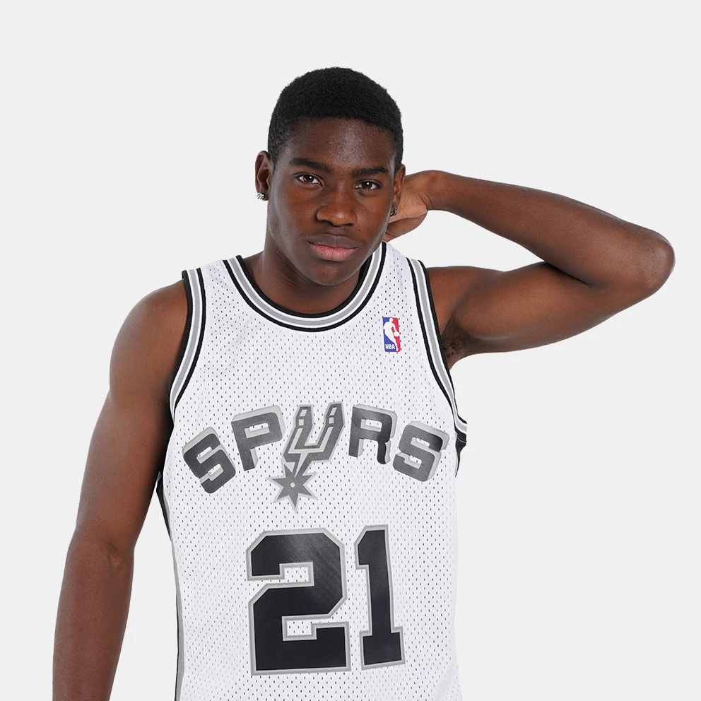 Mitchell & Ness ΝΒΑ Tim Duncan San Antonio Spurs Home Finals 1998-99 Ανδρικό Jersey WHITE - Image 4