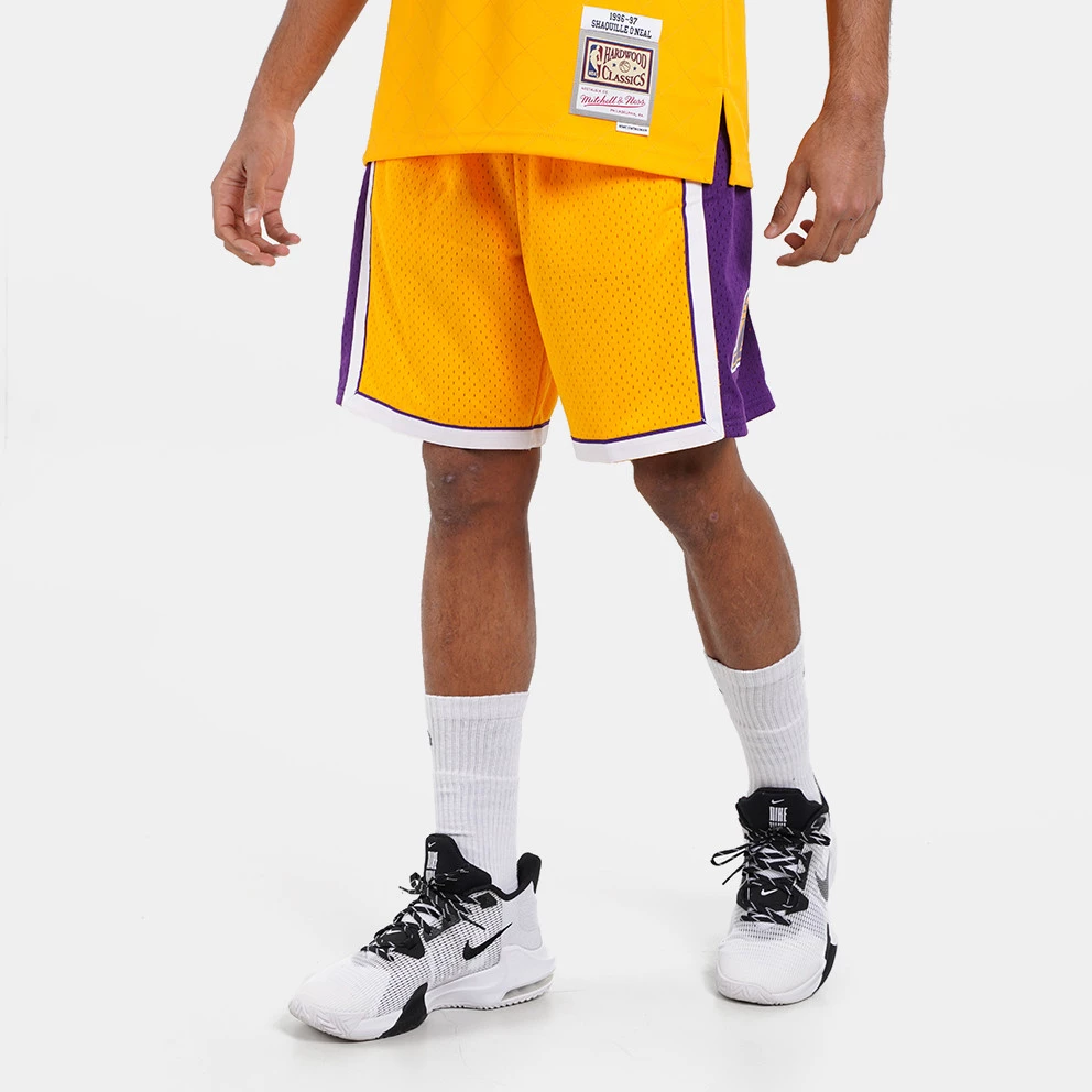Mitchell & Ness Los Angeles Lakers Swingman Ανδρικό Σορτς LIGHT GOLD / PURPLE - Image 2