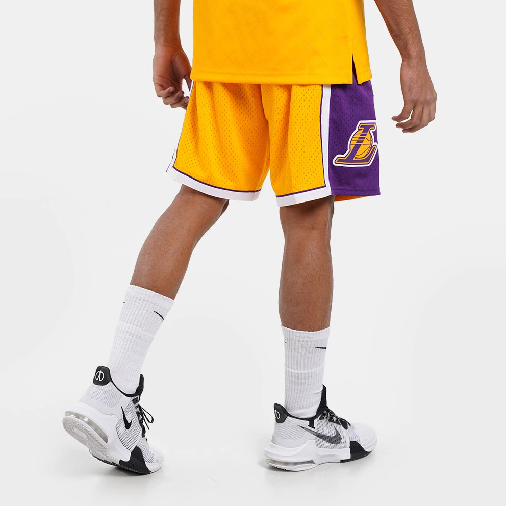 Mitchell & Ness Los Angeles Lakers Swingman Ανδρικό Σορτς LIGHT GOLD / PURPLE - Image 4