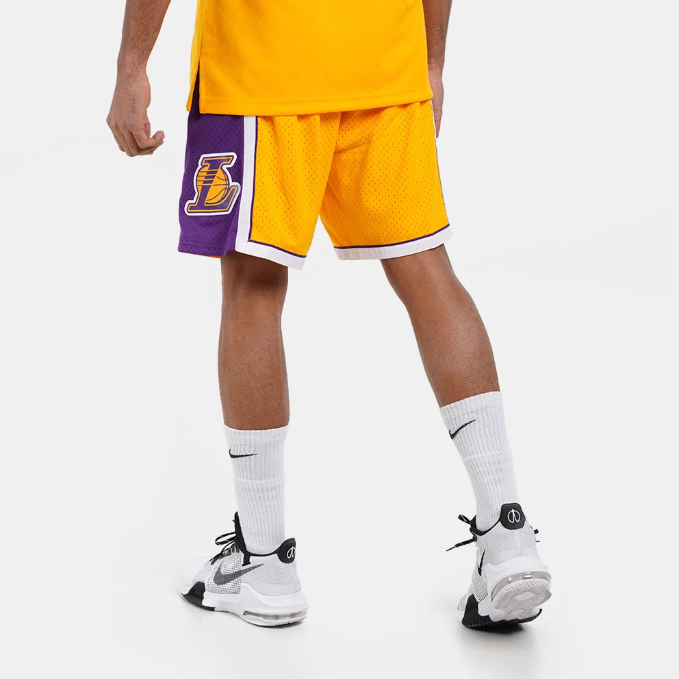 Mitchell & Ness Los Angeles Lakers Swingman Ανδρικό Σορτς LIGHT GOLD / PURPLE - Image 5