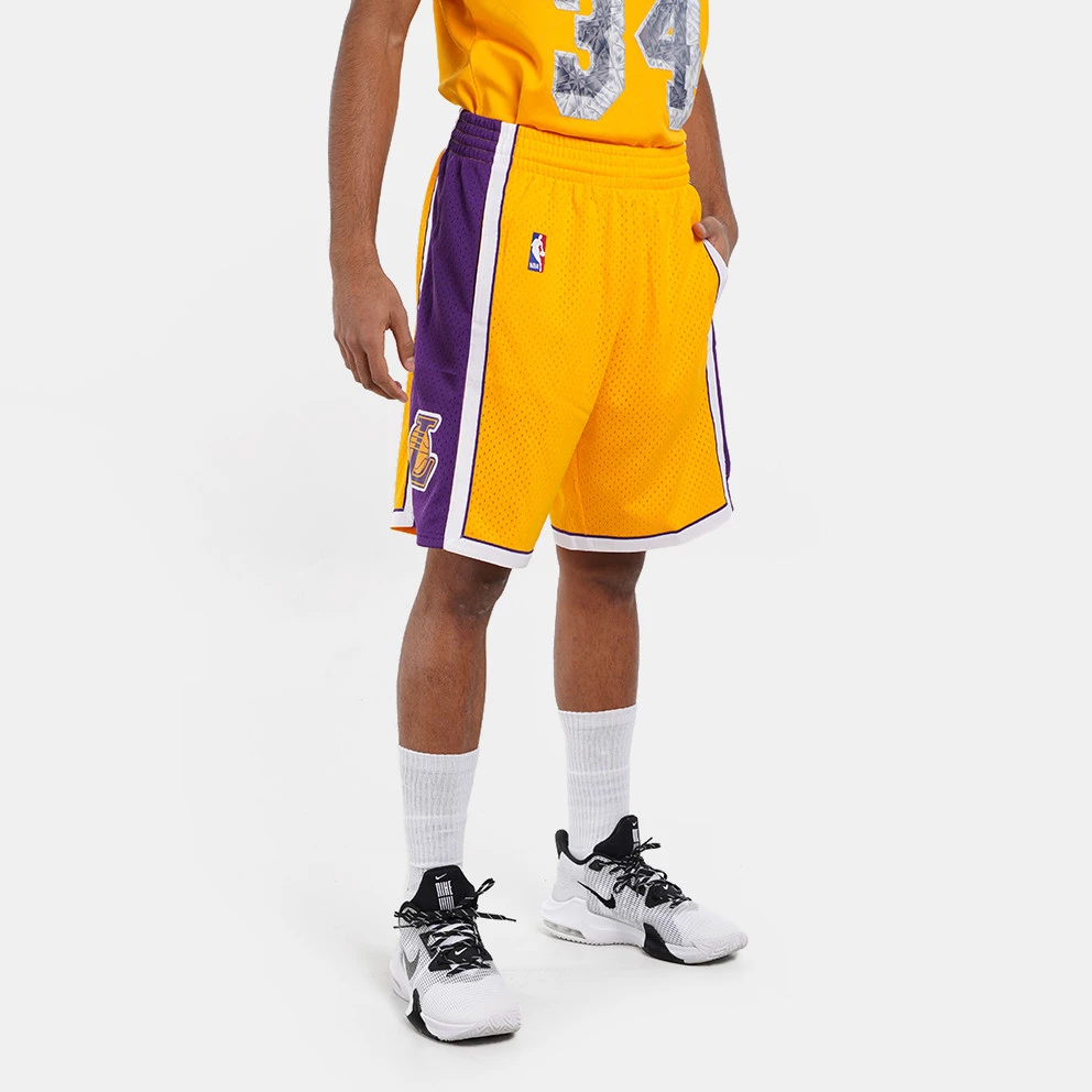Mitchell & Ness Los Angeles Lakers Swingman Ανδρικό Σορτς LIGHT GOLD / PURPLE - Image 7