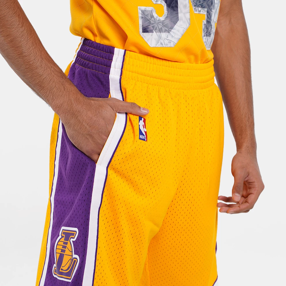 Mitchell & Ness Los Angeles Lakers Swingman Ανδρικό Σορτς LIGHT GOLD / PURPLE - Image 9