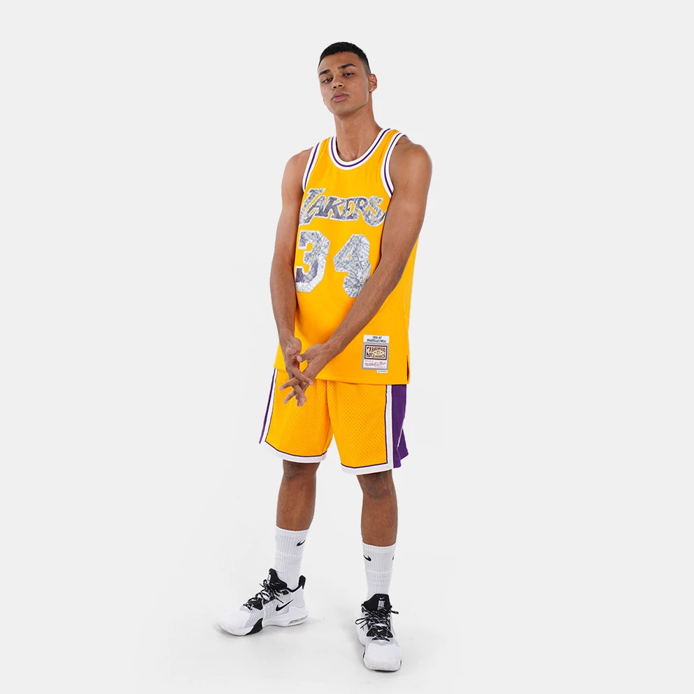 Mitchell & Ness Los Angeles Lakers Swingman Ανδρικό Σορτς LIGHT GOLD / PURPLE - Image 10