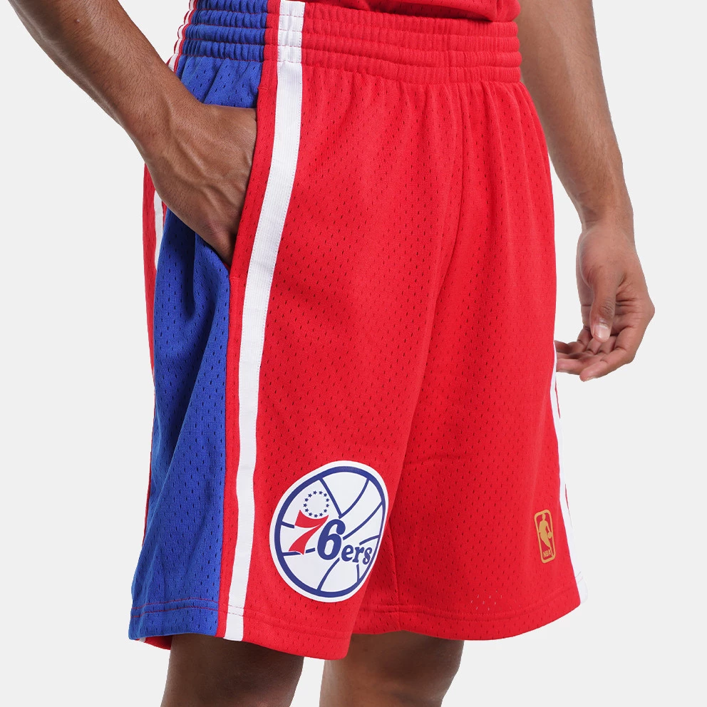 Mitchell & Ness NBA Philadelphia 76ers Road 1996-97 Swingman Men's Shorts Scarlet - Image 4