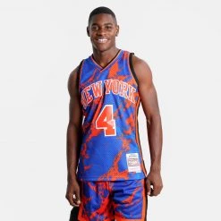 Mitchell & Ness Team Marble Mitchell Robinson New York Knicks Swingman Men's Jersey BLUE