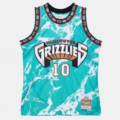Mitchell & Ness Team Marble Mike Bibby Vancouver Grizzlies Swingman Men's Jersey TEAL
