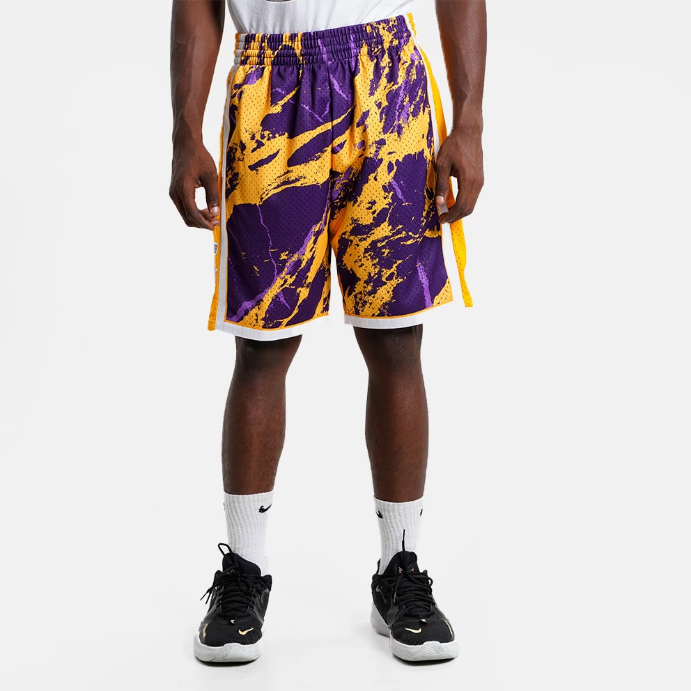Mitchell & Ness Team Marble Los Angeles Lakers Swingman Ανδρικό Σορτς Pattern / Purple